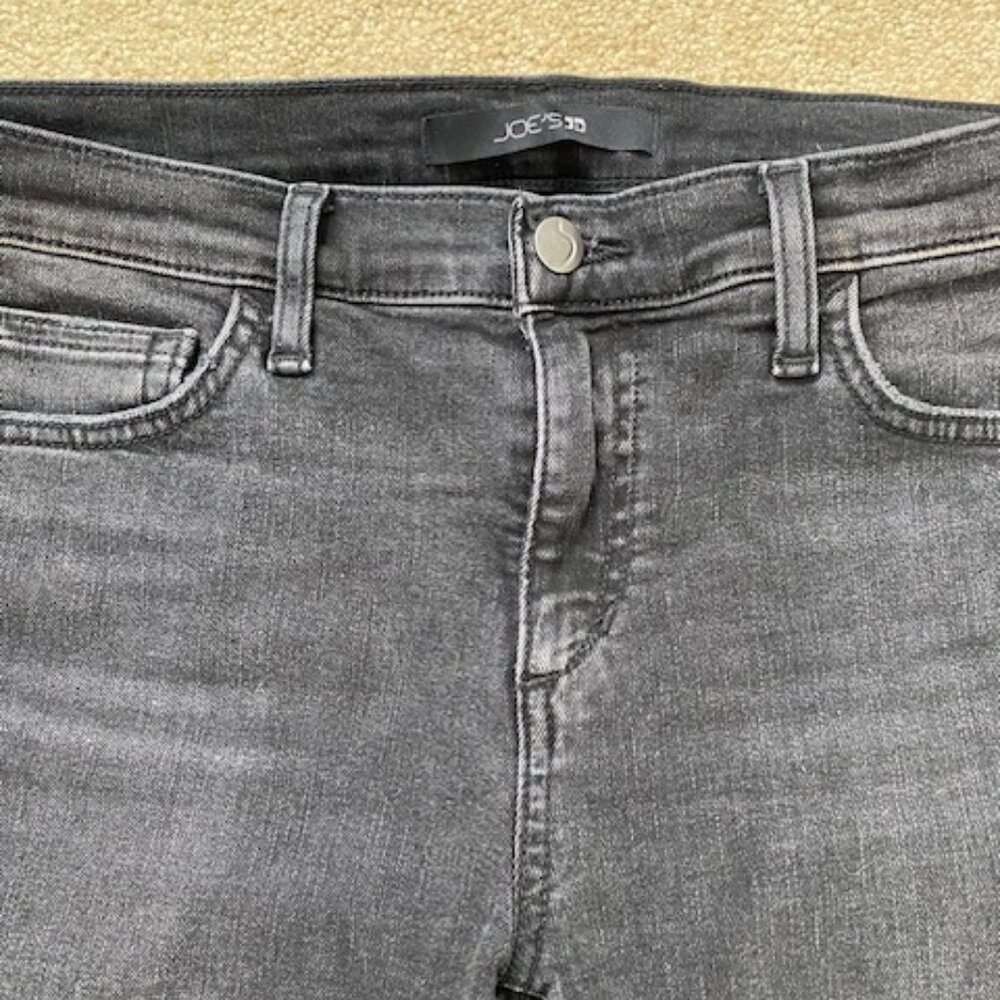 Joe's Jeans Women's 27 Skinny Medium Wash Dark Gray Stretch Denim Pants Low Rise - Picture 4 of 8